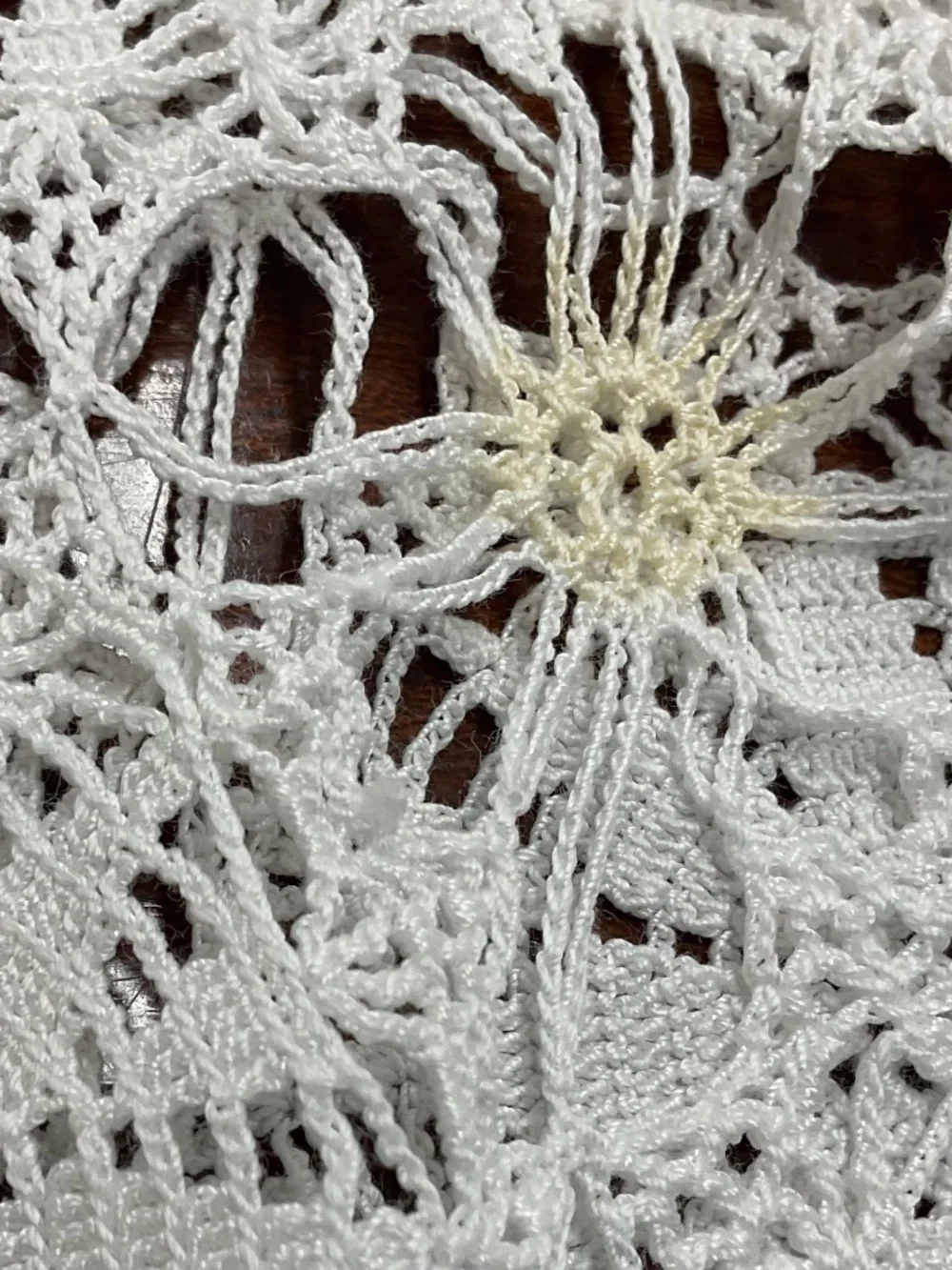 Hand Crochet Tablecloth. 52”X80”